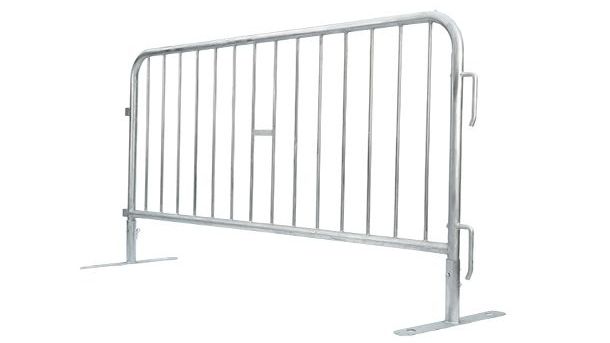 6.5 ft Metal Barricade | Flat Feet | Hot-Dip Galvanized 