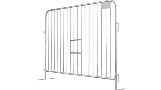 8 ft Metal Barricade | 6 ft Tall | Flat Feet | Color Options