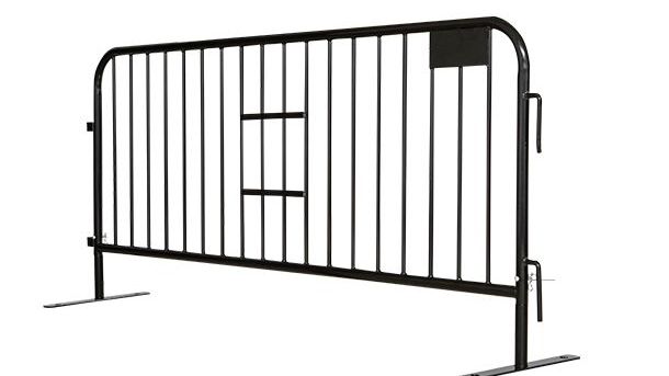 8 ft Metal Barricade | Powder Coated Black