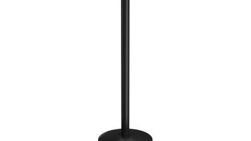 black-flat-top-stanchion-post-sloped-base