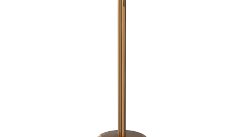 Polished Brass Crown Top Stanchion Post with Sloped Base