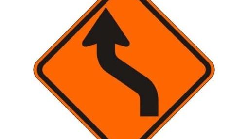 reverse-curve-left-(rus)-roll-up-sign-orange-traffic-sign-prod-front-part-ss-p-3