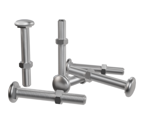 thumbnail interactive-video image 1 of Fastenere Carriage Bolts & Nuts – 3/8-16 X 1-1/2", Hot Dip Galvanized – Quantity 25, Grade A 307 1 of 4