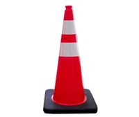 28" Orange Traffic Cone with Black Base