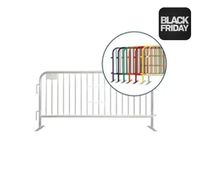 7.5 ft Metal Barricade | Feet Options | Color Options