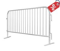 7.5 ft Metal Barricade | Flat Feet | Pre-Galvanized