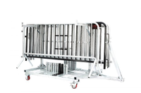 8 ft Metal Barricade Bundle and Transportation Cart