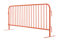 8 ft Metal Barricade | Powder Coated Orange