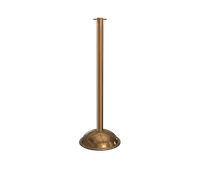 Polished Brass Flat Top Stanchion Post with Dome Base