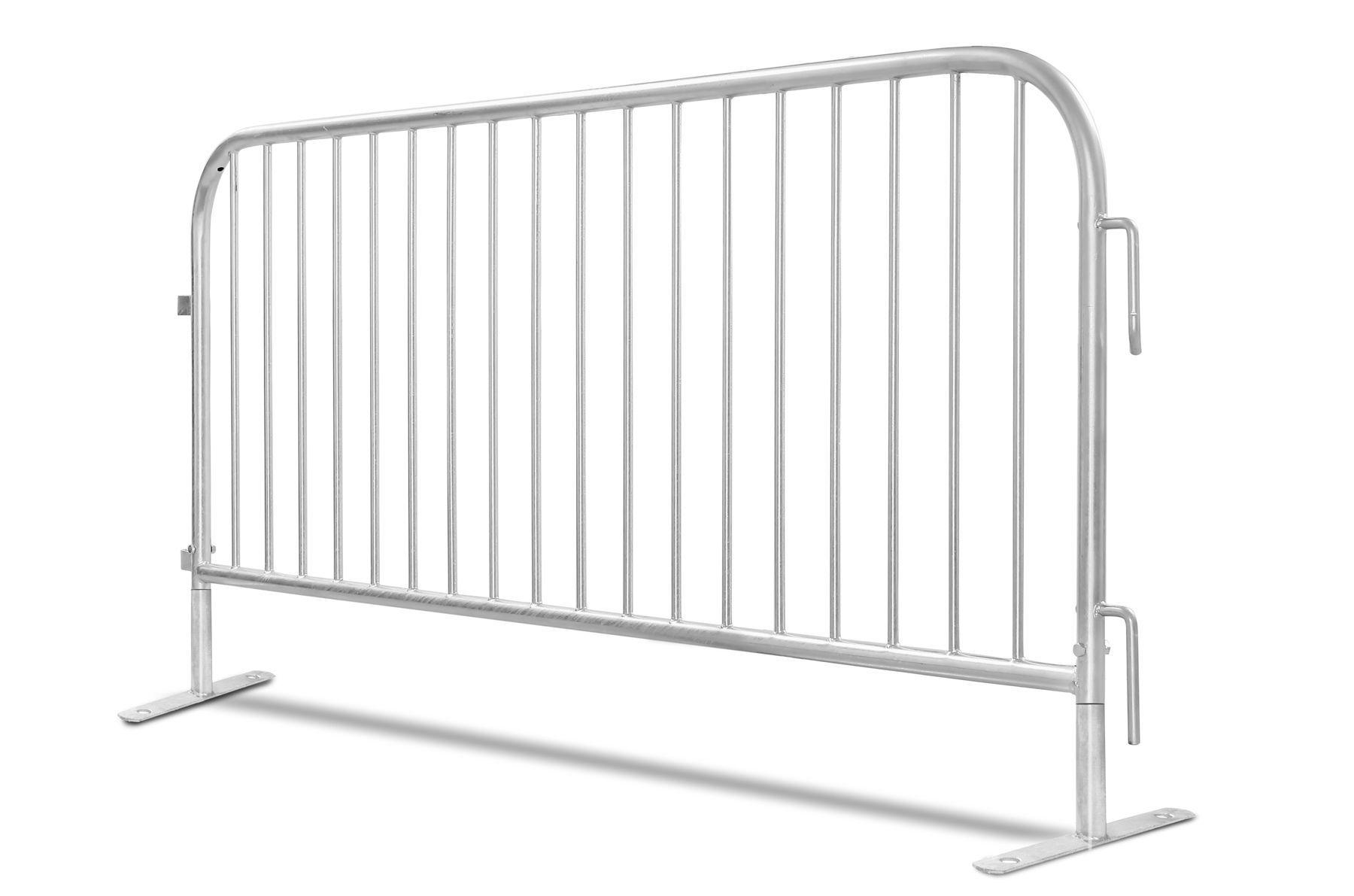 Lightweight Interlocking Metal Barricade 7.5 ft LightGuard S-700 Pre Galvanized Finish Silver Color

