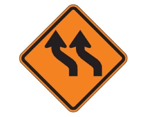 reverse-curve-left-(rus)-roll-up-sign-orange-traffic-sign-prod-front-part-ss-p-1