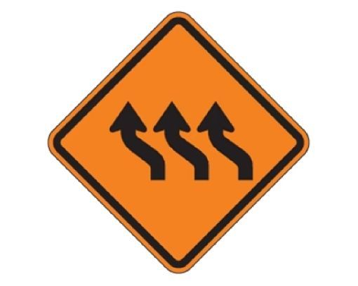 reverse-curve-left-(rus)-roll-up-sign-orange-traffic-sign-prod-front-part-ss-p-2