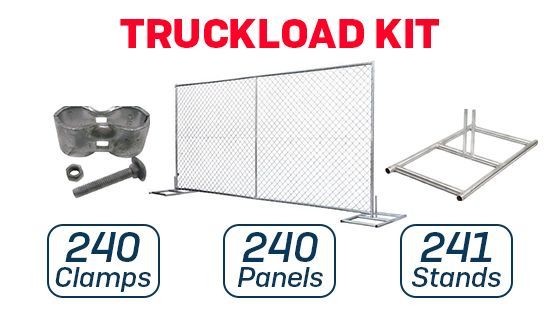 6’ x 12’ Chain-Link Temporary Fence | Inline | Truckload