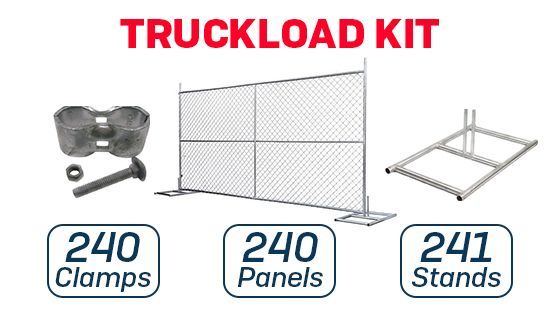 6' x 12' Chain-Link Temporary Fence | Versa | Truckload