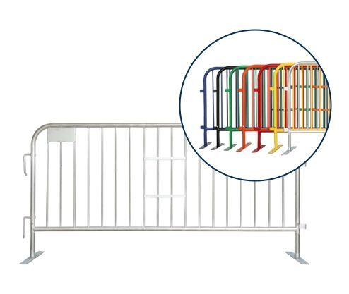 7.5 ft Metal Barricade | Feet Options | Color Options