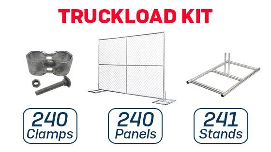 8' x 10' Chain-Link Temporary Fence | Versa | Truckload