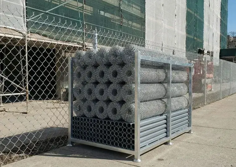 Post-Driven Fence Bundle with Rack