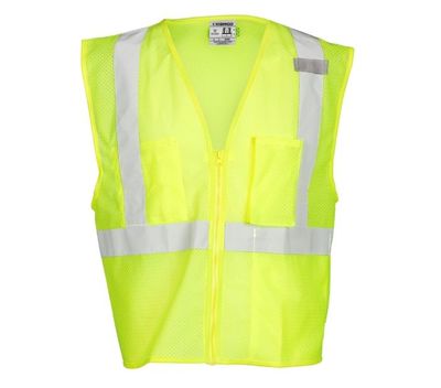 3-Pocket Zipper Mesh Safety Vest