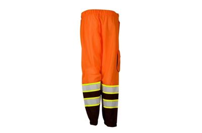 Black Bottom Mesh Pants - Orange & Lime