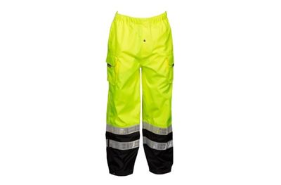 Black Bottom Rainwear Safety Pants  - Orange & Lime