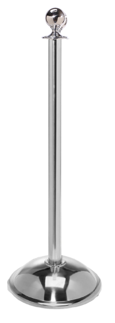 Ball Top Stainless Steel Stanchion Post w/ Dome Base
