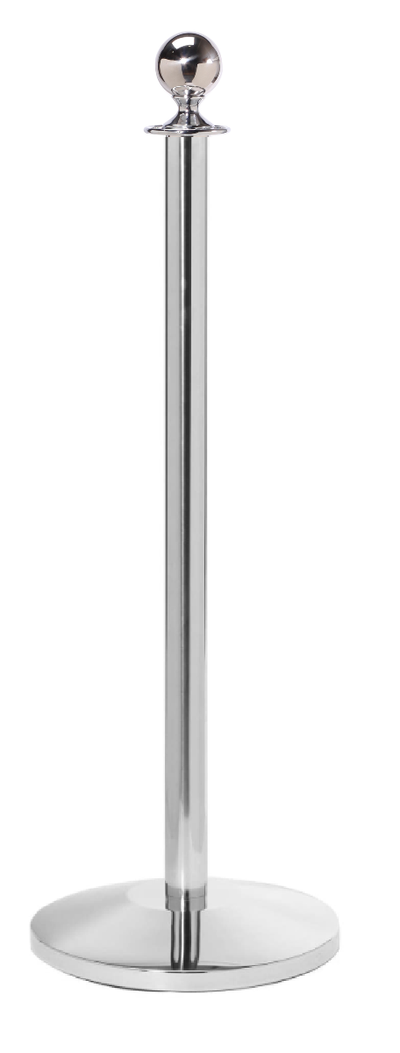 Ball Top Stainless Steel Stanchion Post w/ Sloped Base