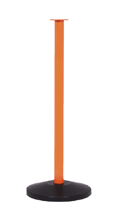 Flat Top Orange Stanchion Post w/ Sloped Base