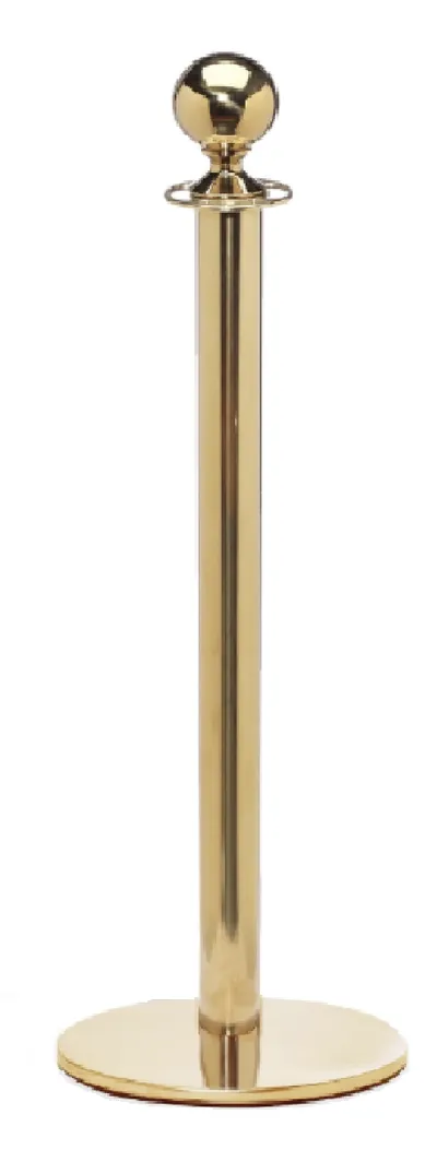 Ball Top Stainless Steel Stanchion Post w/ Sloped Base