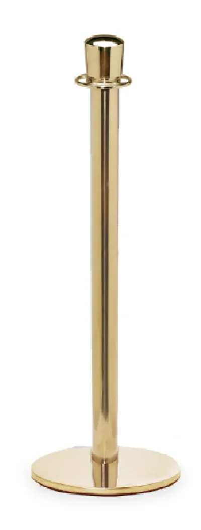 Crown Top Stainless Steel Stanchion Post w/ Sloped Base
