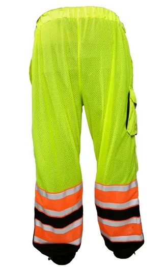 Ultimate Reflective Mesh Safety Pants - Orange & Lime