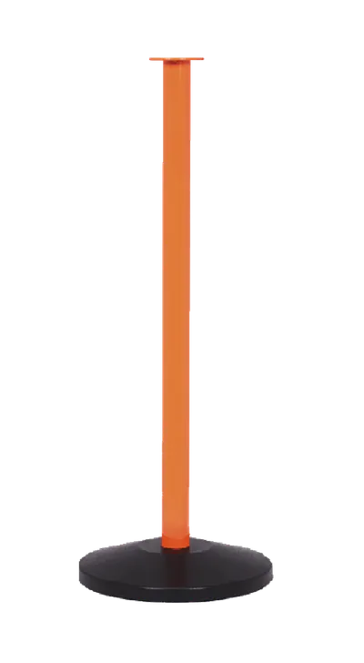 Flat Top Orange Stanchion Post w/ Sloped Base